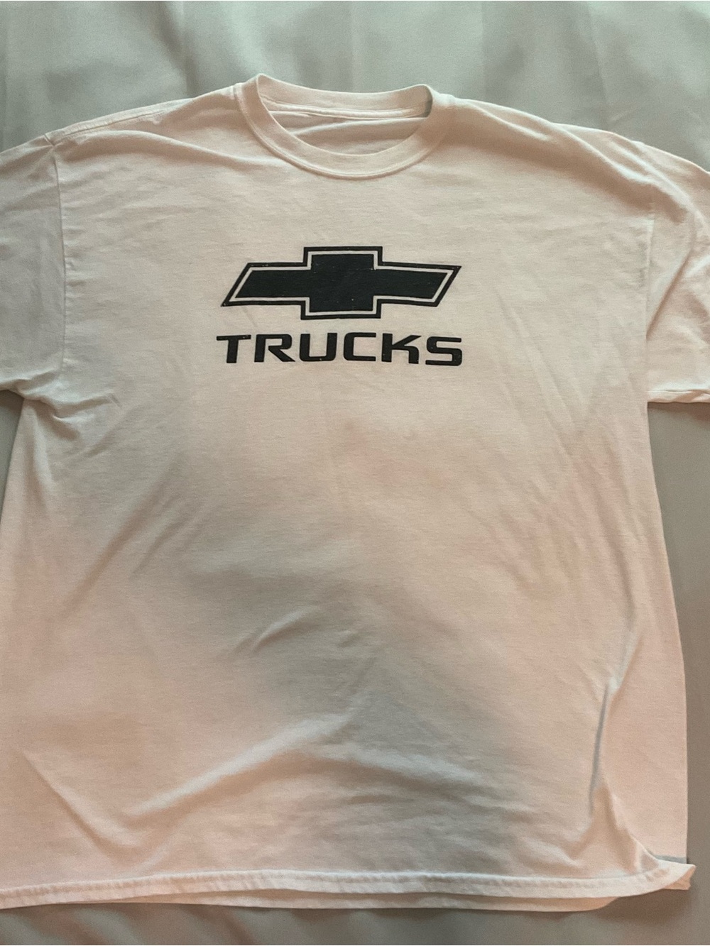 Chevrolet Trucks Men's White Logo Short Sleeve Tee